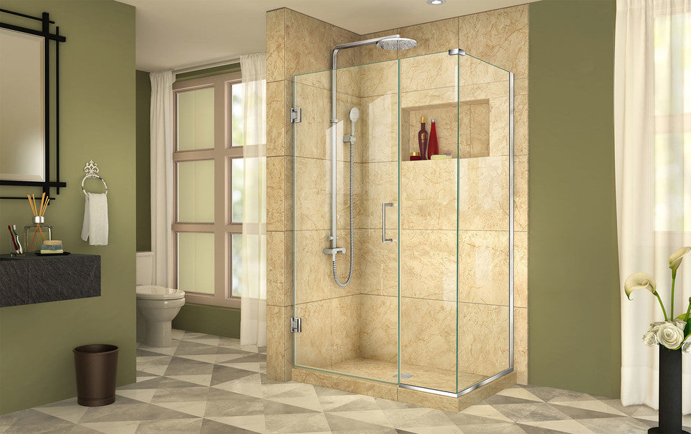 DreamLine Unidoor Plus 39.5"x30.375"x72" Hinged Shower Enclosure, Chrome