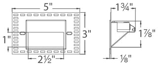 LEDme Horizontal Amber Trimless Step and Wall Light, White