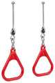 Trapeze Rings With Swing Hangers, Set of 2, Red