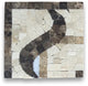 Marble Mosaic Border Decorative Tile Melody Emperador 4x4 Polished, 1 piece