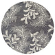 Rowe Contemporary Area Rug, Gray and Ivory, 7''9" Round
