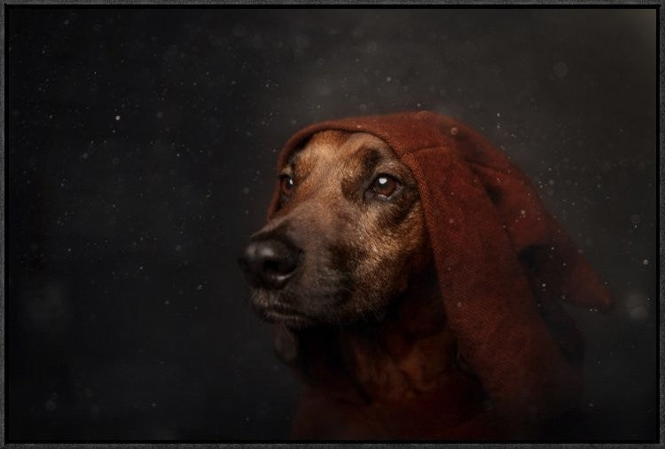 "The Night-Watchman" Framed Canvas Giclee by Heike Willers, 31x21"