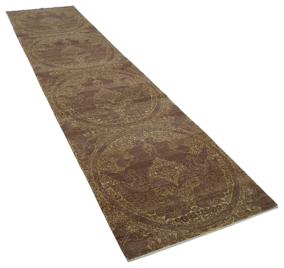 Rug N Carpet - Handwoven Oriental 2' 11" x 11' 11" Runner Oushak Area Rug