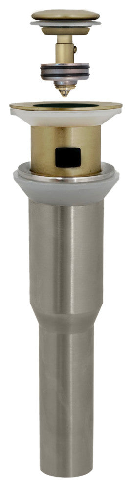 STYLISH Brushed Gold Pop-Up Bathroom Sink with Overflow