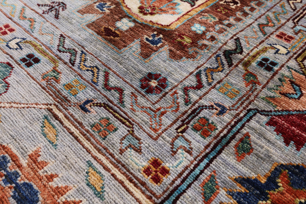 6' 10" X 9' 6" Fine Turkmen Ersari Handmade Wool Rug - Q12207