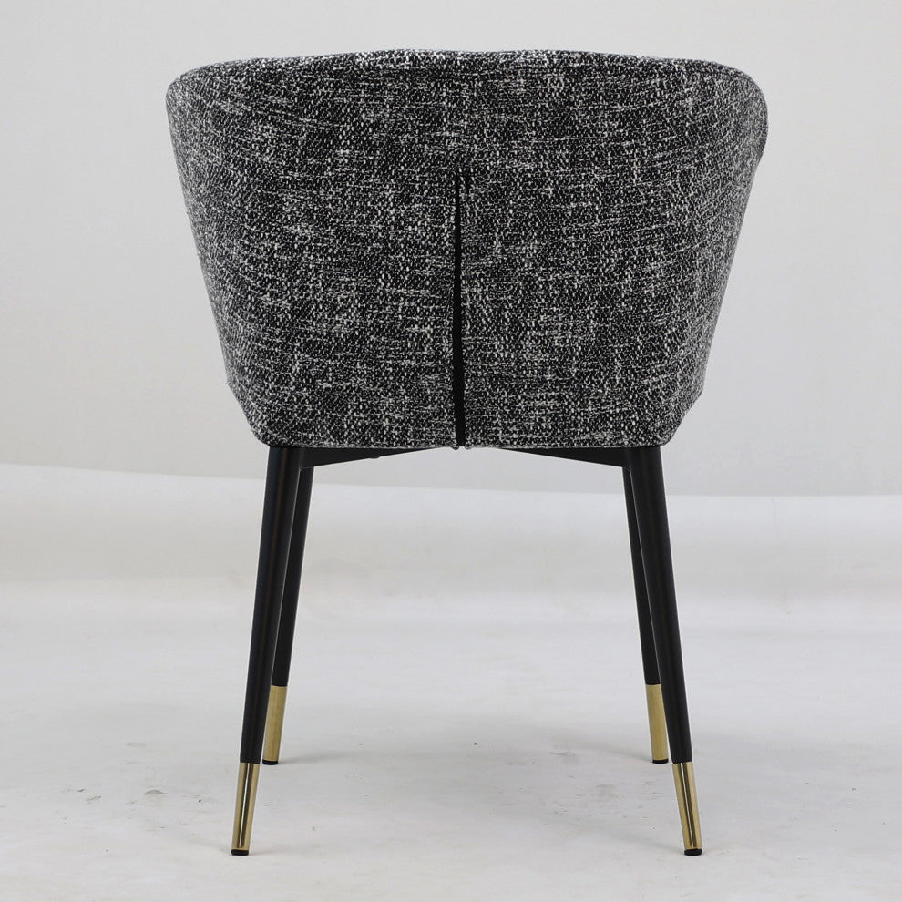 Elite Living Camilla Modern Woven Upholstered Dining Side Chair, Gray