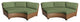 Laguna Curved Armless Sofa 2 Per Box in Aruba, Cilantro