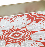 Reverse Painted Mirror Tray-Medium- Tomato