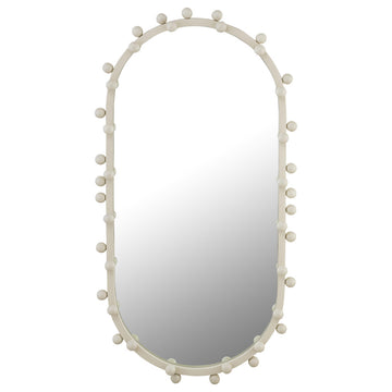 TOV Furniture Bubbles Ivory Large Oval Wall Mirror