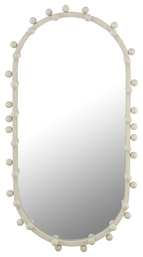 TOV Furniture Bubbles Ivory Large Oval Wall Mirror