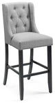 Light Gray Baronet Tufted Button Upholstered Fabric Bar Stool