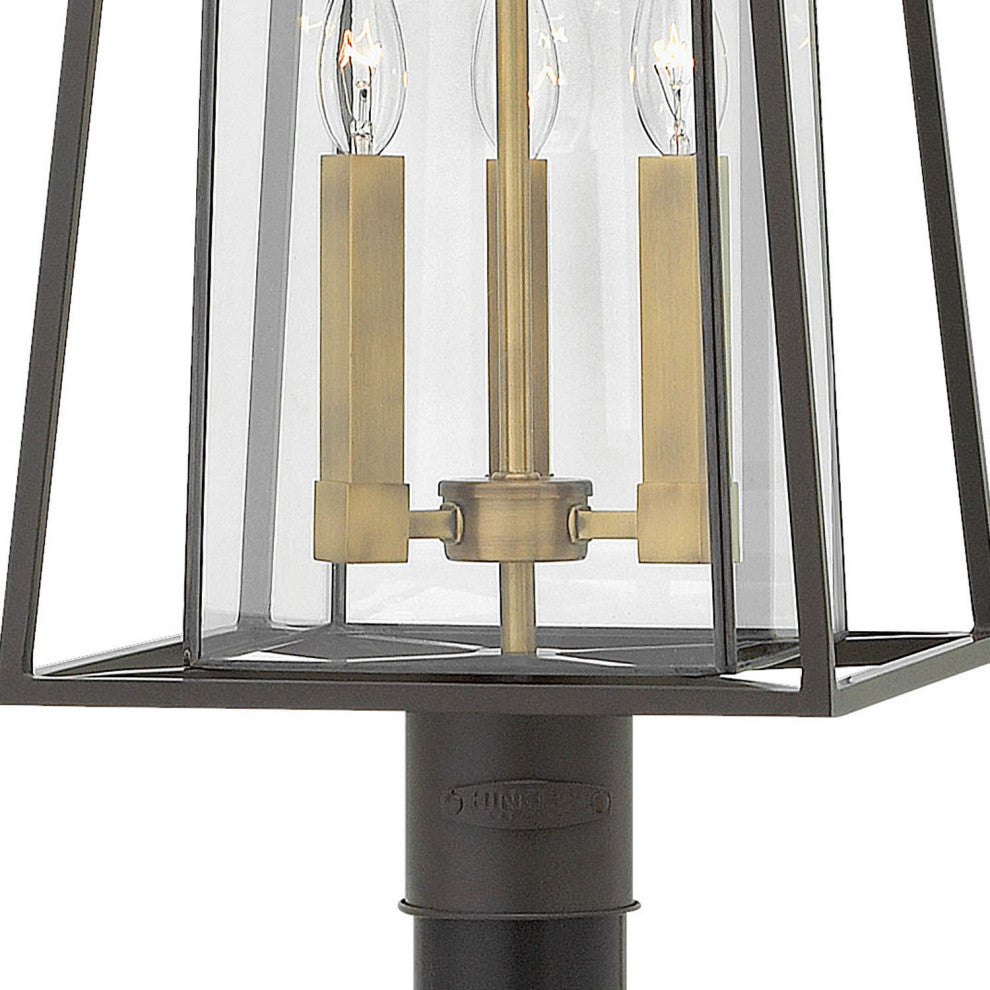 Hinkley Walker Medium Post Top Or Pier Mount Lantern, Buckeye Bronze