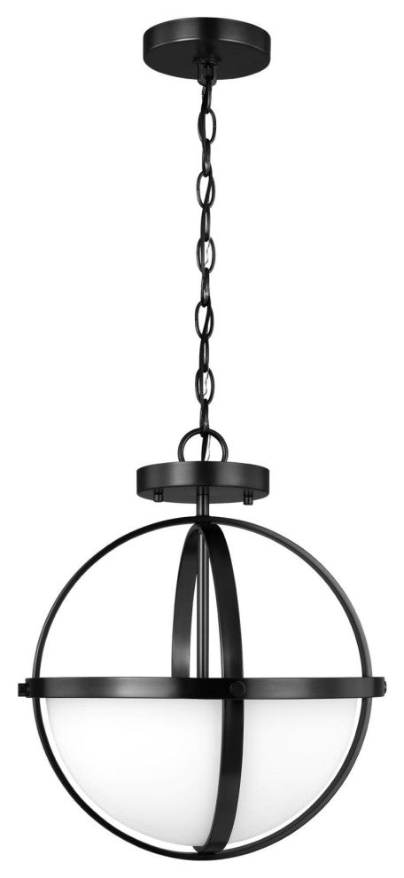 Generation Lighting 7724602 Alturas 2 Light 14"W Outdoor Pendant - Midnight