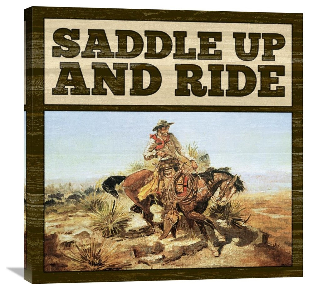 "Western - Saddle Up" Artwork, 30"x30"