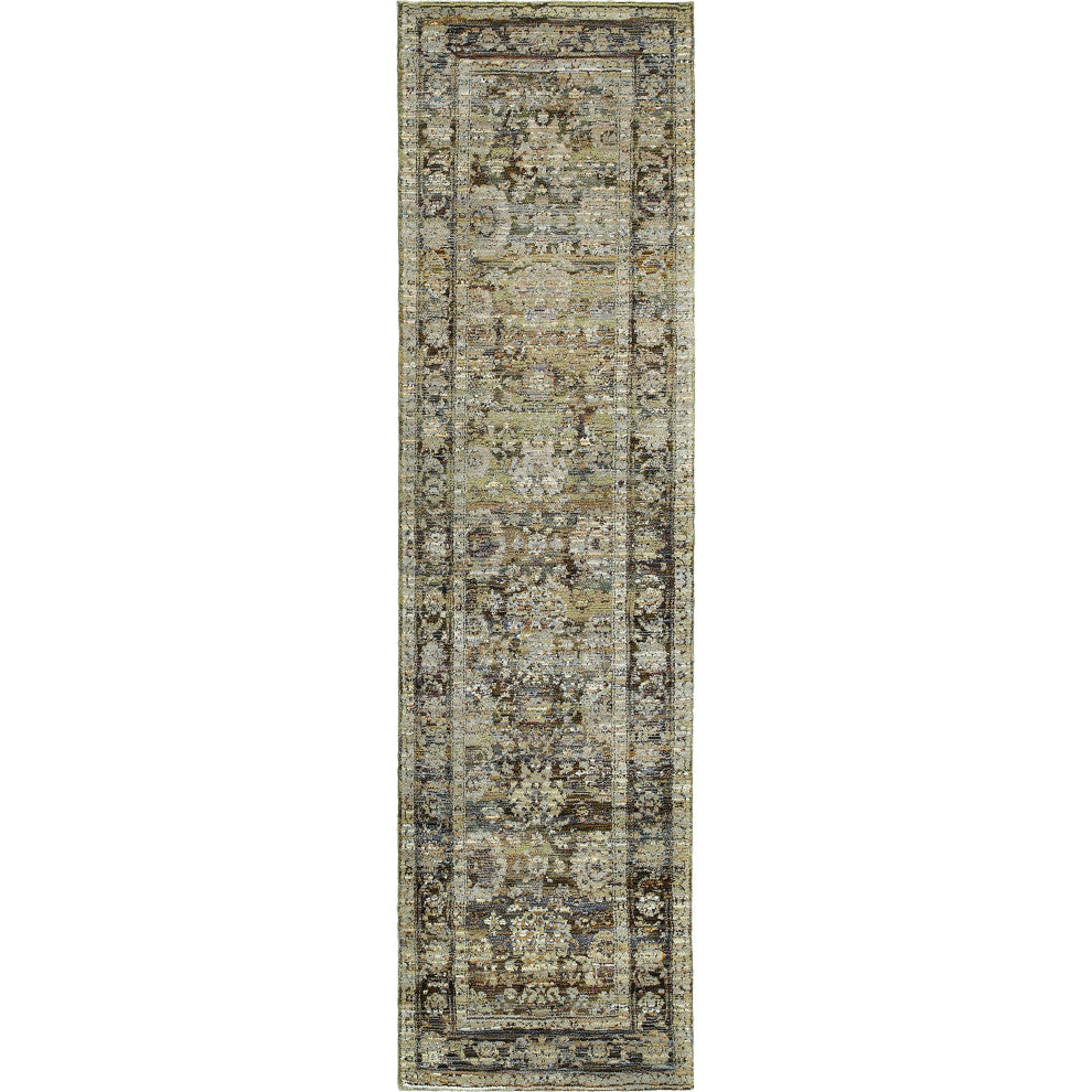 Oriental Weavers Sphinx Andorra 7125C Rug, Green/Brown 7'10"x7'10"