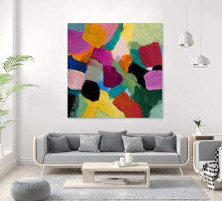 Spring Confetti I - 54 x 54 by Lanie Loreth