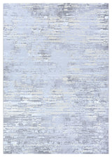 Serenity Cryptic Area Rug, Light Grey-Champagne, 5'3"x7'6"