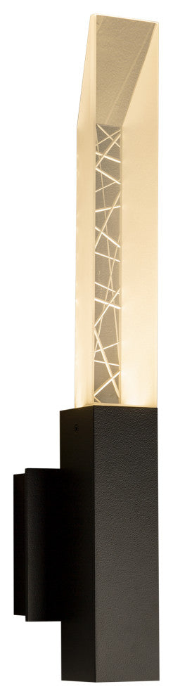 Refraction Outdoor Sconce, Coastal Black Finish, Clear Glass