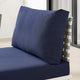 Sofa Middle Chair, Sunbrella, Aluminum, Metal, Blue Navy, Modern, Outdoor Patio