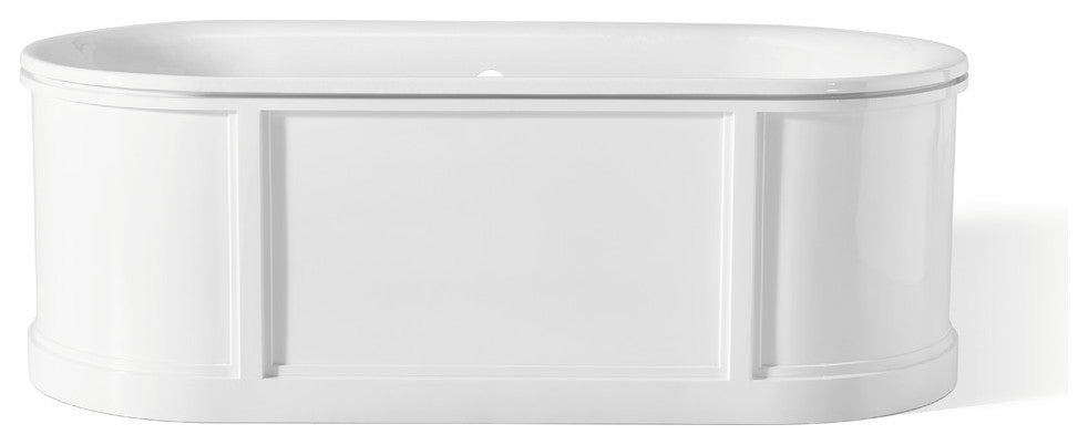 Cheviot Products Buckingham Cast Iron Bathtub, White Interior and Exterior