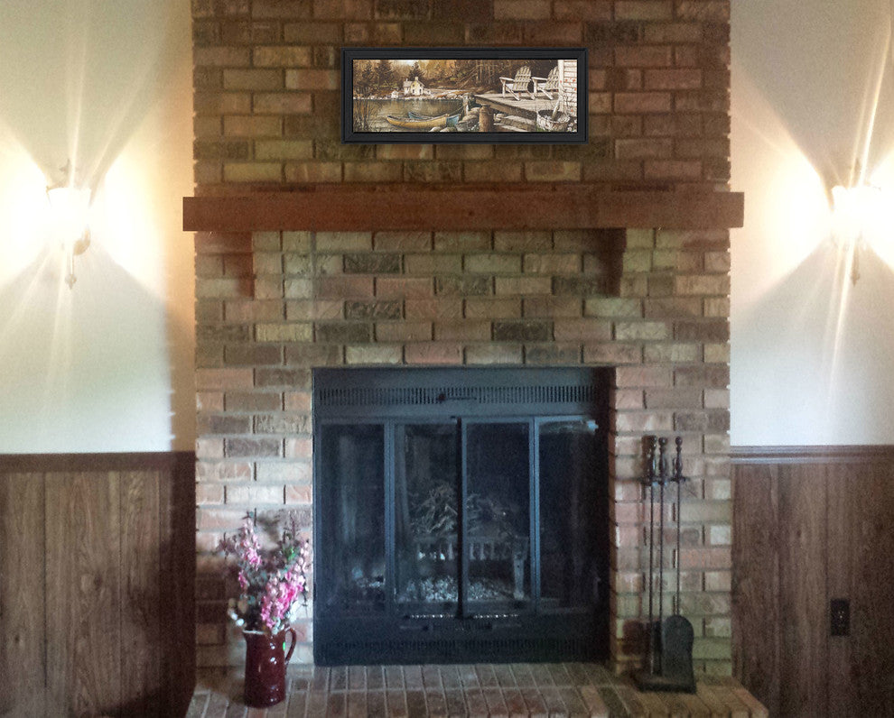 "Lounging" By John Rossini, Printed Wall Art, Ready To Hang, Black Frame