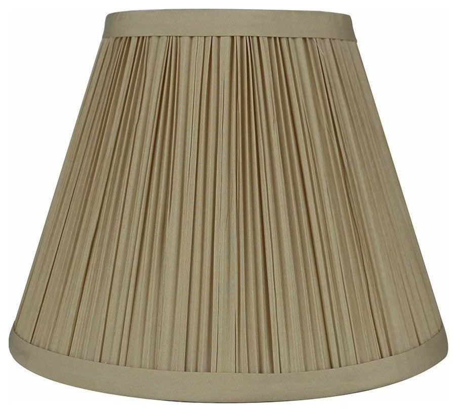 Softback Mushroom Pleated Lamp Shade, 5x9x7", Tan, Single