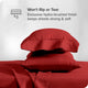 Bare Home 1800 Microfiber Sheet Set, Red, King