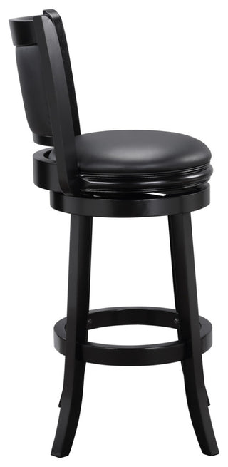 Augusta Swivel Bar Stool, Black