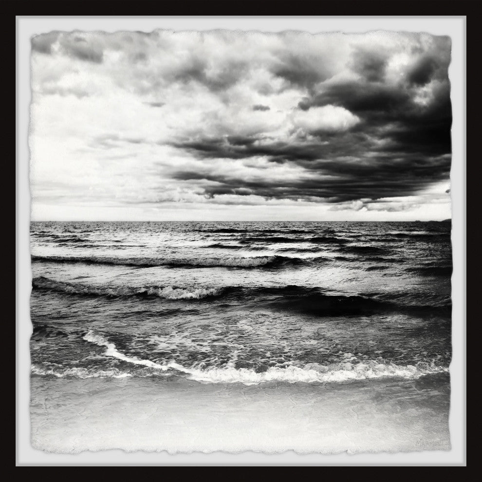 "Black Clouds" Framed Painting Print, 24x24