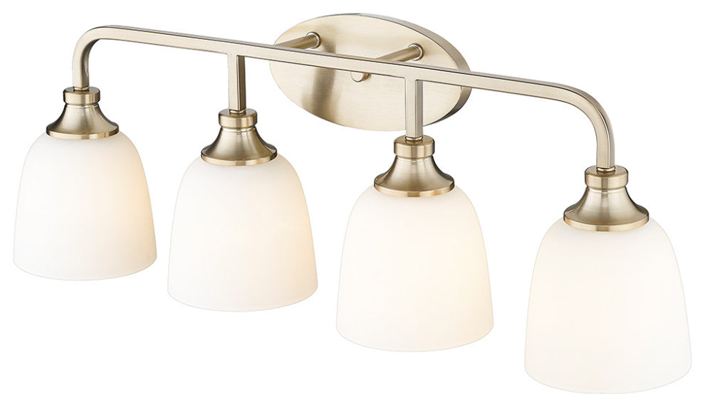 Alberta 4 Light 30" Modern Gold Vanity Light