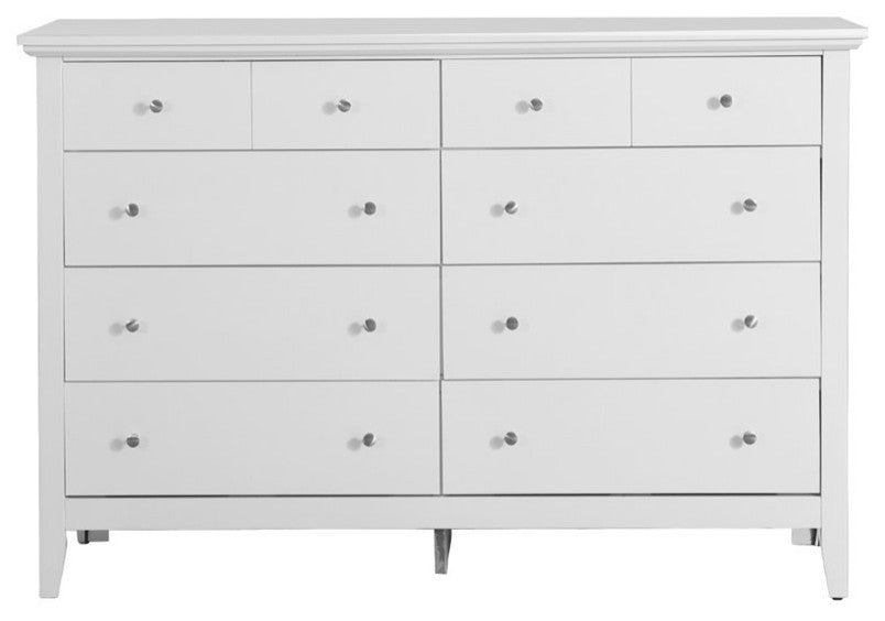 Glory Furniture Hammond 8 Drawer Dresser in White