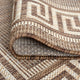 Giovanna Transitional Greek Key Gold/Cream Indoor/Outdoor Area Rug, 4'x5'