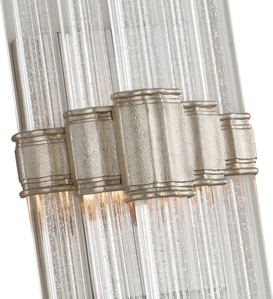 Voil LED Wall Sconce, Modern Silver Leaf, Clear, 27"