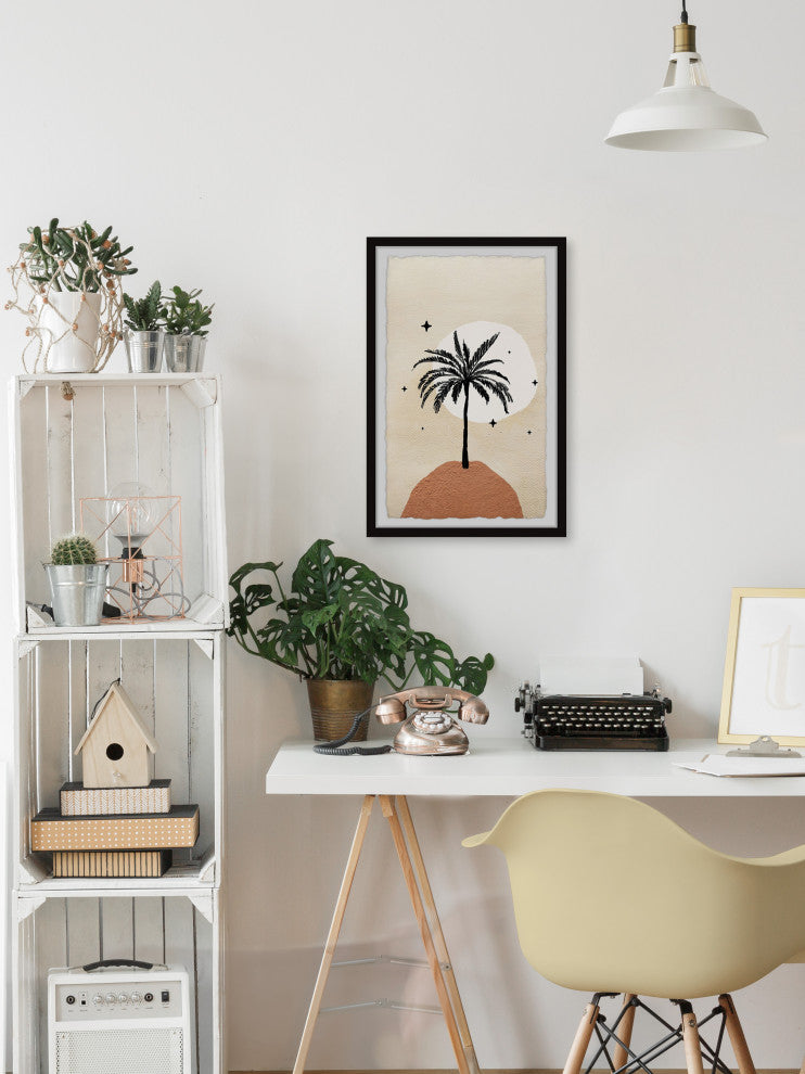 "Palm Tree Peak" Framed Painting Print, 24x36