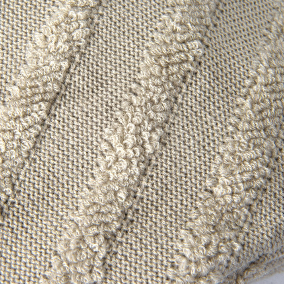 Diagonal Pattern Tassel Throw