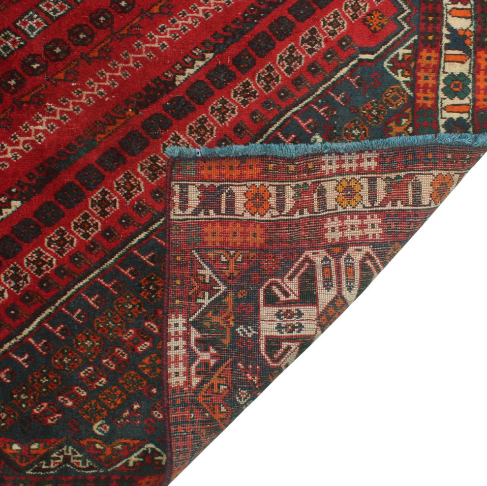 Vintage Distressed Shareef Red Rug