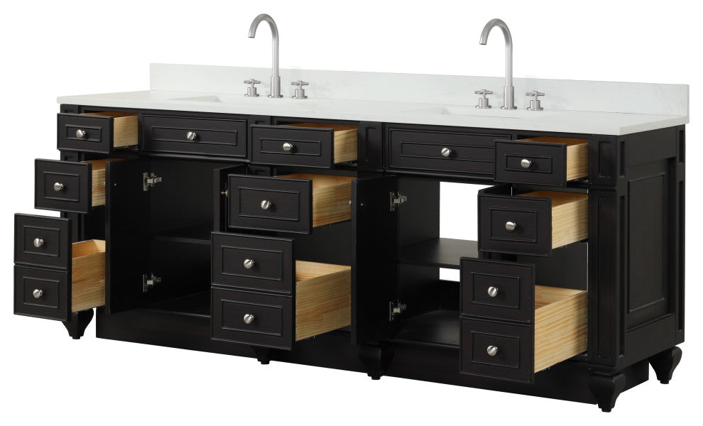 Winston Traditional Espresso 84" Double Vanity