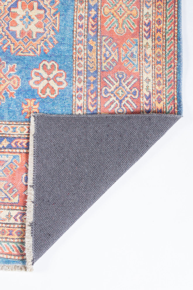 Momeni Chandler Cotton Polyester Traditional Blue Rug 4' X 6'