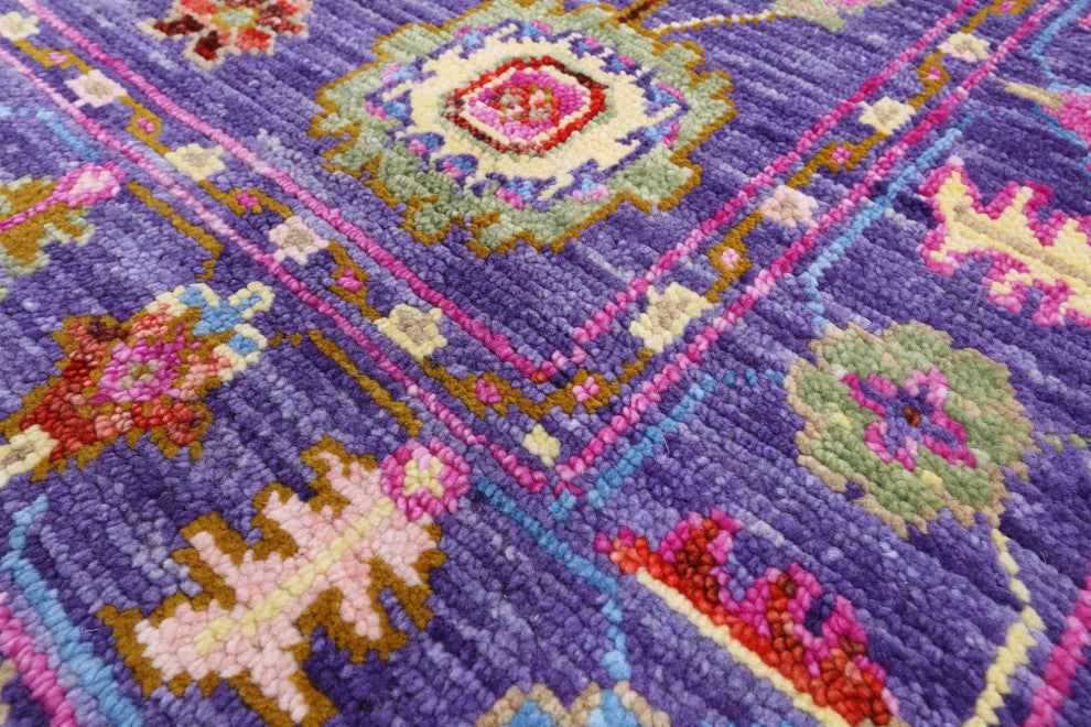 4' 1" X 6' 4" Hand Knotted Turkish Oushak Wool Rug - Q15337