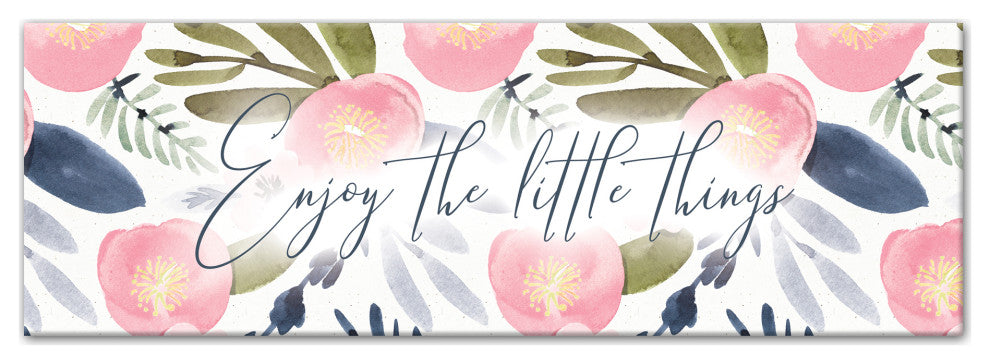 Enjoy the Little Things 12x36 Canvas Wall Art