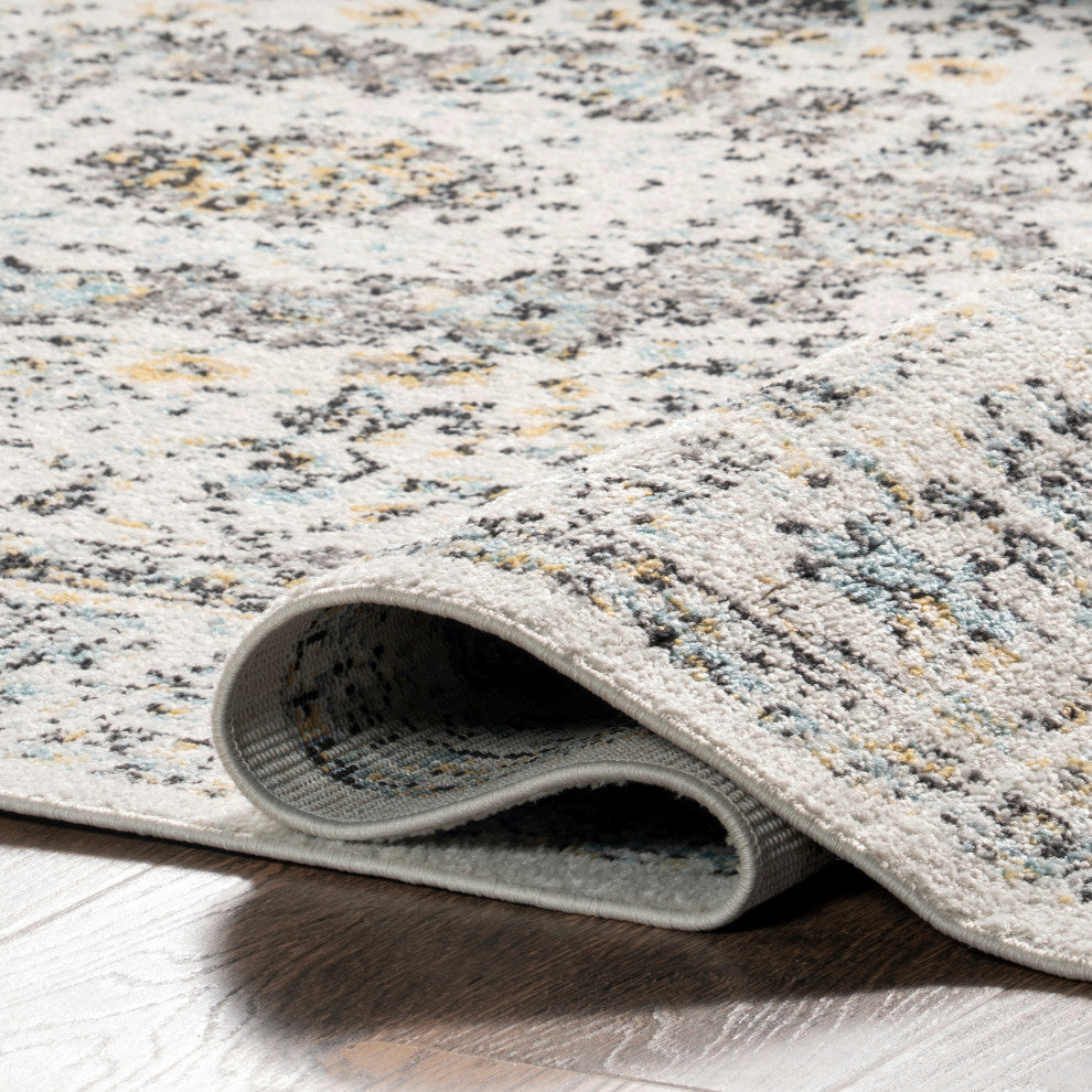 Nuloom Traditional Medallion Verona Rug, Grey 3'x5'