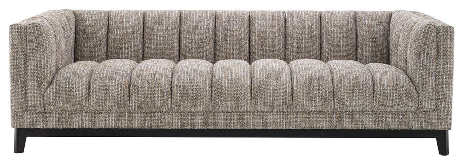 Beige Upholstered Channel Stitched Sofa | Eichholtz Ditmar
