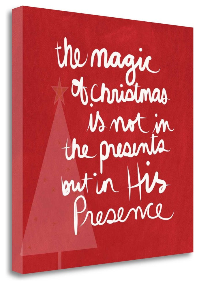 "The Magic Of Christmas - Red" By Linda Woods, Giclee on Gallery Wrap Canvas