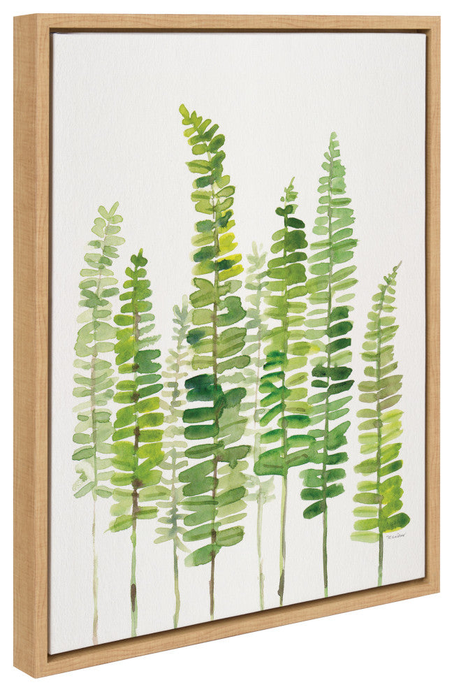 Sylvie Sword Ferns Framed Canvas by Patricia Shaw, Natural 18x24
