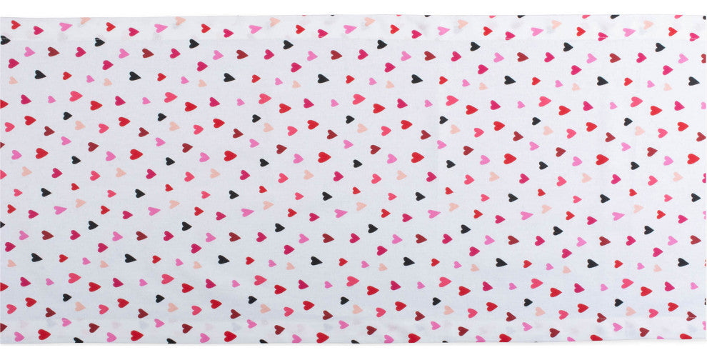 Confetti Hearts Print Table Runner 14"x72"