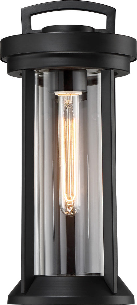 Nuvo 1-Light Huron Aged Bronze Small Lantern Wall Mount Light