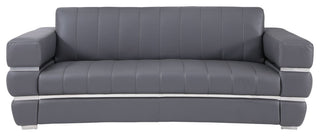Ferrara Genuine Italian Leather Modern Sofa Dark Gray