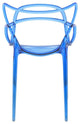 LeisureMod Milan Modern Wire Design Chair, Blue, Single Chair