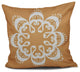 Ikat Mandala, Geometric Print Pillow, Gold, 26"x26"