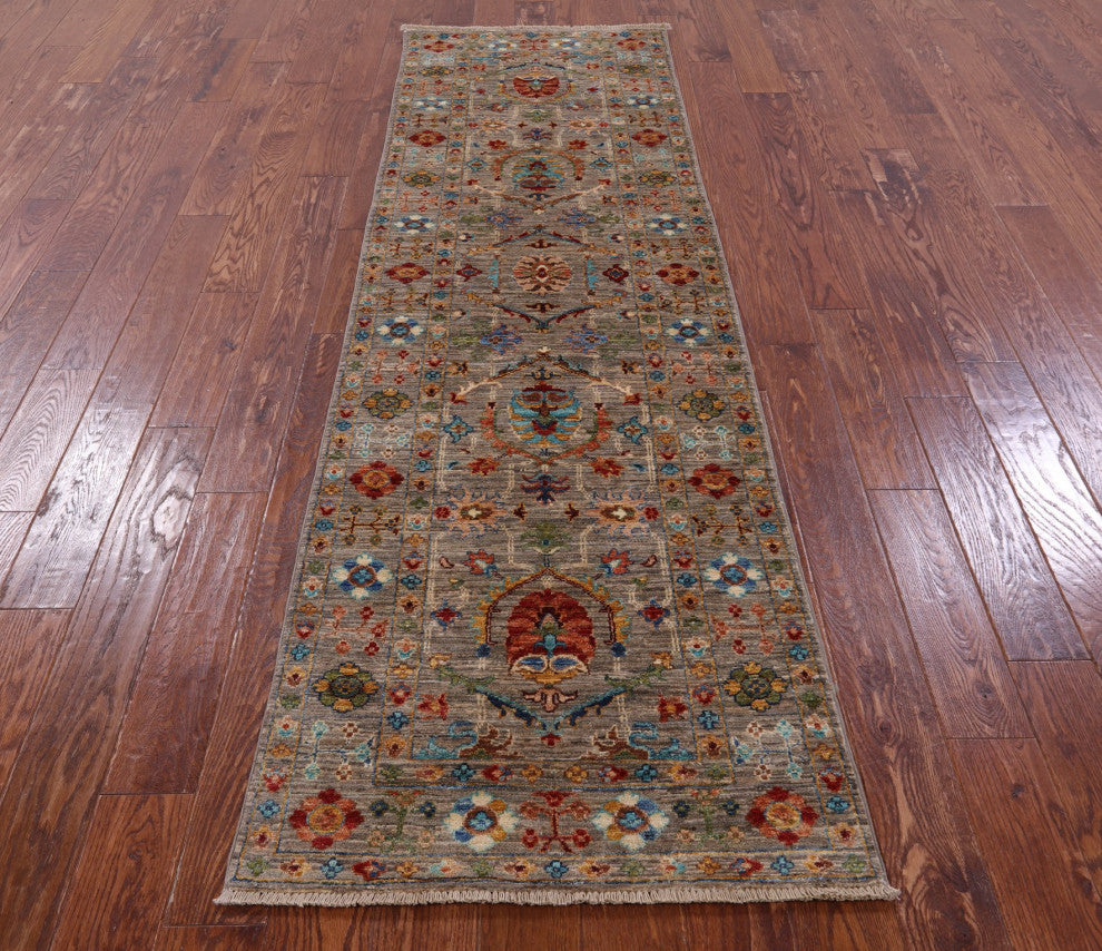 2' 7" X 8' 9" Handmade Persian Tabriz Runner Rug - Q12582